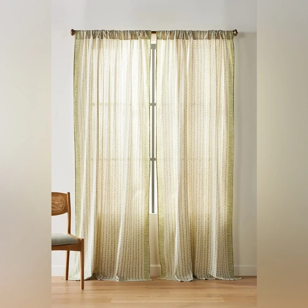 Anthropologie x Ellen Merchant Cottage Curtain 50 x 84 NWT
